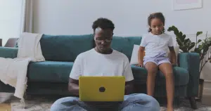 Dad ignoring daughter